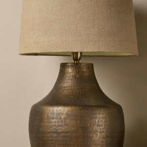 Nkuku Tanda Etched Statement Table Lamp Extra Large